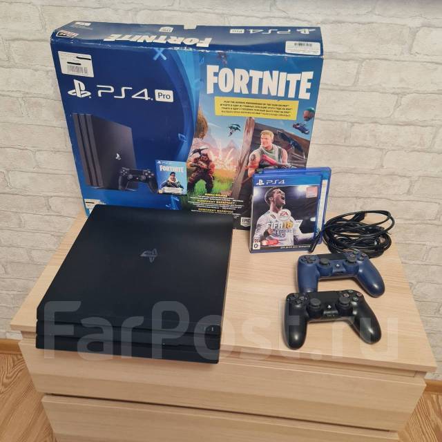 Sony PlayStation 4 Pro, ТОП 750 игр, 1 Tb, 4K, 2 джойстика, б/у, в ...