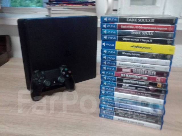 Продам офигенную ps4 slim, 19 дисков и на цифре, б/у, в наличии. Цена ...