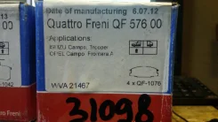 ������� ��������� �������� Quattro Isuzu Campo Trooper/ Opel Campo Frontera A Quattro Freni QF57600 QF57600 ����