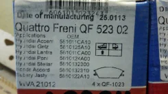 ������� ��������� �������� Hyundai (Accent-�����, Getz, Elantra 1.5, Pony 1.5 88-99 �. �. ) Quattro Freni QF52302 QF52302 ����