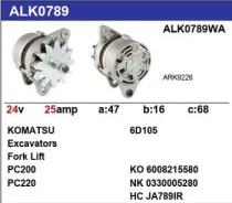 ��������� Komatsu 24V, 25A Krauf ALK0789SK ����
