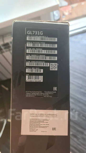 Asus ROG Strix G GL731GU. 17.3", 2,6����, ��� 16 ��, ���� 1 000���, WiFi: 1, Bluetooth: 1, ����������� �� 2��. ����