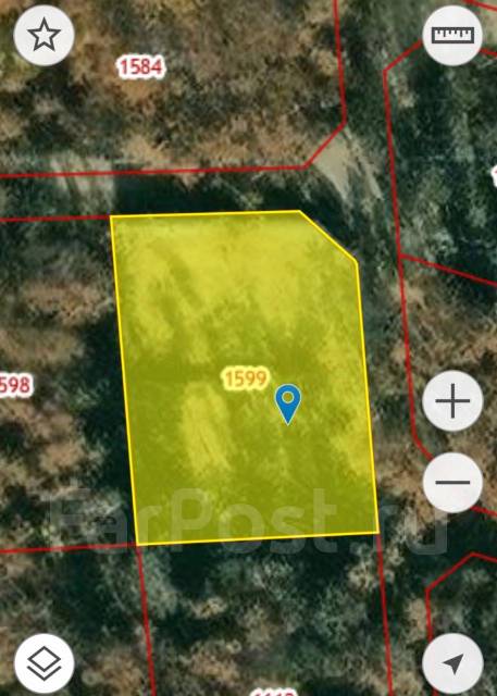 Земельный участок 1000кв м аренда, 1 000 кв. м. 25:28:050057:1599 ...