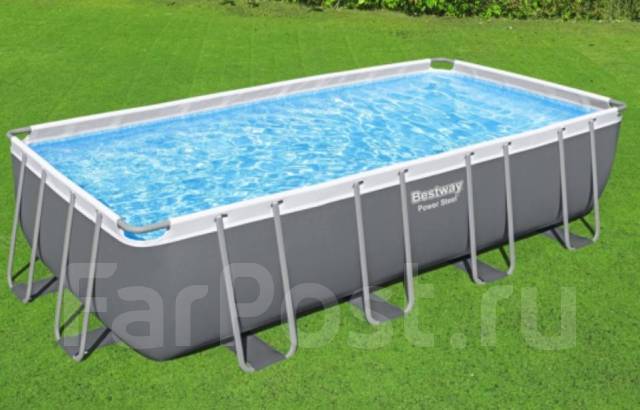 Бассейн прямоугольной формы "Bestway Power Steel Rectangular Frame Poo ...