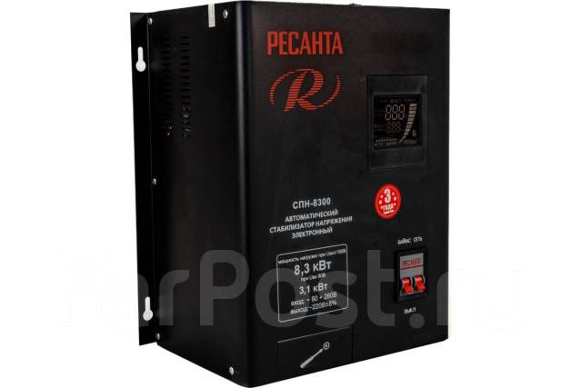 Стабилизатор Ресанта СПН 8300 (8.3 кВт, 3 года гарантии), новый, в ...
