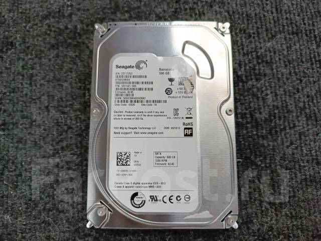 Жесткий диск HDD Seagate 500Гб 3.5" ! Лот. М120623-11, 500 Гб, SATA, б ...