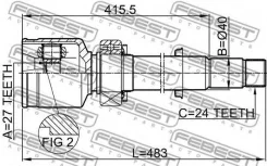 ���� ���������� 27x40x24 | ����� ���� | Lexus, Toyotasienna ASL30, GSL3, Avalon AVX40, GSX40, ES350, 300H(JPP AVV 0111GSV40RH ����