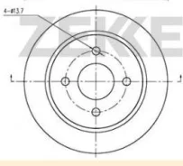 ���� ��������� ������ FORD Focus 98-04/Scorpio 93-98/Sierra 82-93� ([253x10] 4���. ) BS5040 BS5040 ����