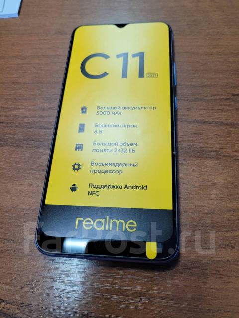 Новый Смартфон Realme C11 2021 2/32GB Lake Blue, 32 гб, 6.52", синий, в ...