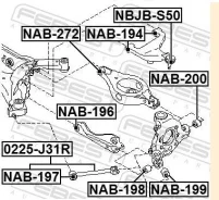 ������ Nissan Teana J32 V3.5 Murano Z50 02-07 ������� ����������� ������ �/�� NAB197 NAB197 ����