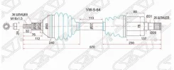 ���� VW POLO 2014� AUDI A1 10- 1.2 TFSI RUS (���������� ������) ������ � ����� ����� (������� ������) 6R0407763FX (22x31x26) VW564 VW564 ����