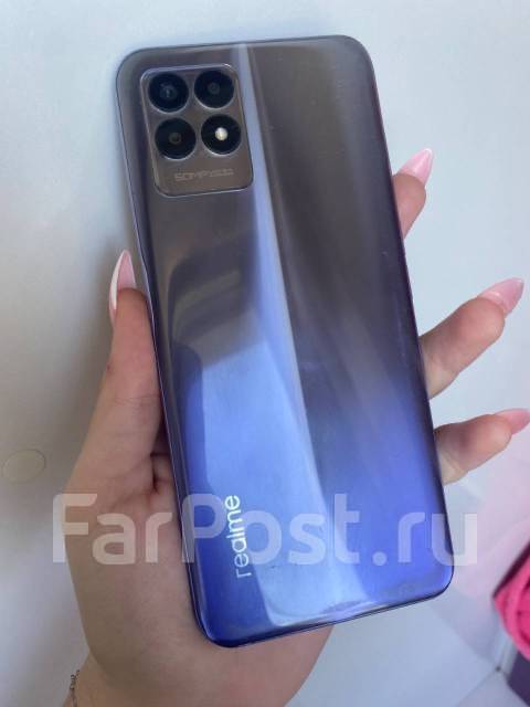 Срочно продам телефон Realmi 8i, 128 гб, 6.60", моноблок, бирюзовый ...