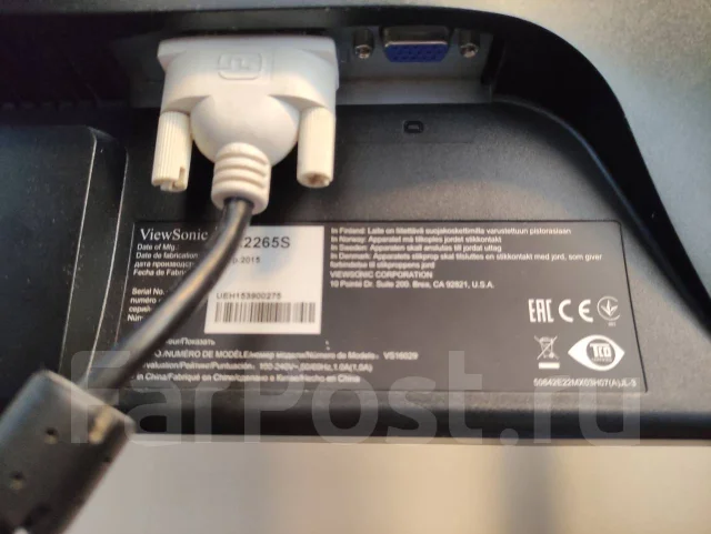 ViewSonic. 21.5", ���������� �� (LCD, LED, QLED) ����