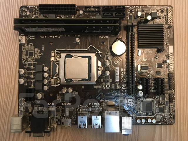 Материнская плата Gigabyte GA-H110M-S2H, LGA 1151, MSI, б/у, в наличии ...