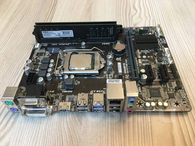 Материнская плата Gigabyte GA-H110M-S2H, LGA 1151, MSI, б/у, в наличии ...