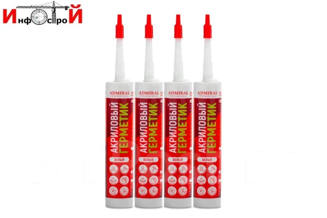 Герметик силикон санитар Адмирал прозрачный нейтральный без запаха, в ...