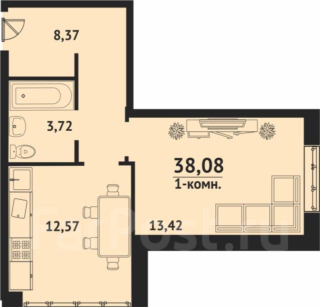 Новая квартира в Южном у озера. - Купить 1-комнатная квартиру в ...
