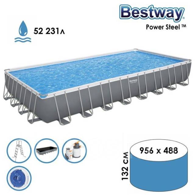Каркасный бассейн bestway 956x488x132 #56623, новый, в наличии. Цена ...