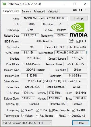 GeForce RTX 2060 SUPER ����