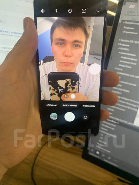 Смартфон Samsung A51 464, 64 гб, 6.50", моноблок, синий, NFC, б/у, в ...