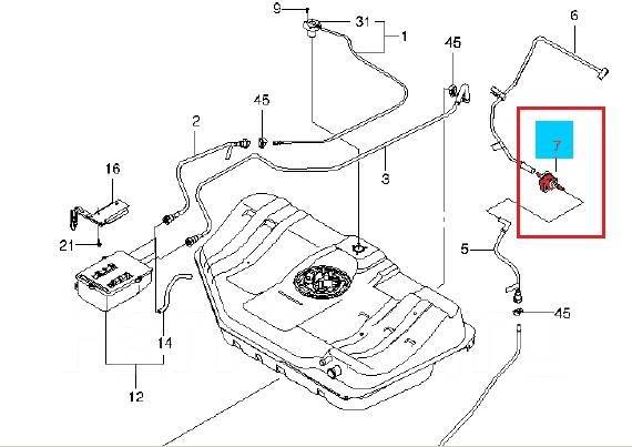 Схема бензобака дэу нексия