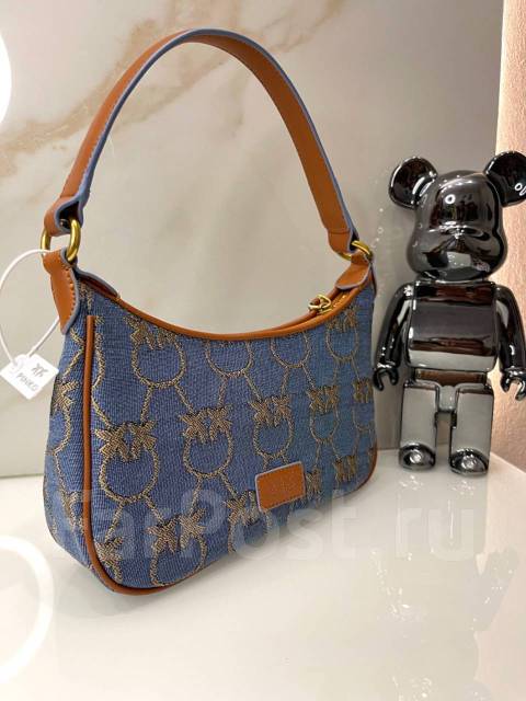 Сумка Pinko Love Bag Half Moon Denim, для женщин, новый, в наличии