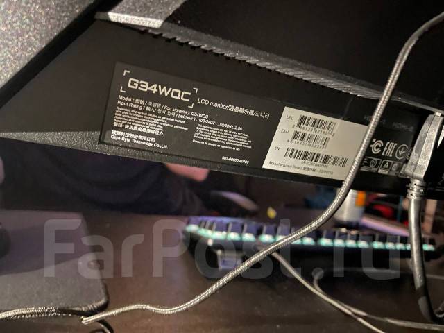 Монитор "Gigabyte" 3440x1440,144 гц 4K Разрешение, ЖК (LCD, LED, QLED ...