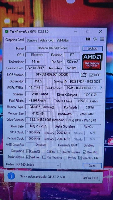 Radeon RX 580 ����