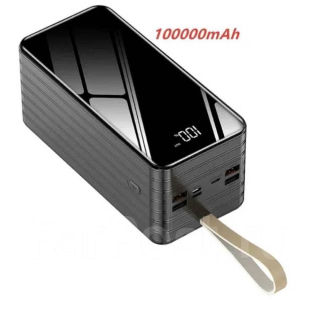 Внешний аккумулятор PowerBank большой емкости 100000 mAh, новый, в ...
