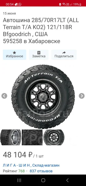 BFGoodrich All-Terrain T/A. �����������, 2018 ���, �/�, ����� 40 % ����