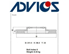 ���� ��������� 43512-60090 Mountain TR-136 Toyota LAND Cruiser 80 92-98 A6F423B ����