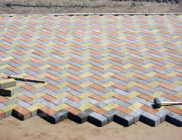 Укладка брусчатки, тротуарной плитки, бордюр в Находке