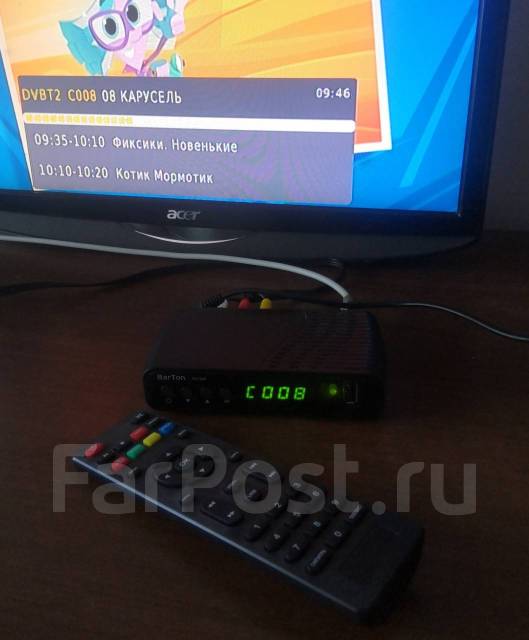 ТВ цифровая приставка для цифрового ТВ, б/у, в наличии. Цена: 999₽ во ...