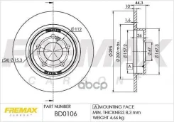 ���� ��������� ������ mercedes cla (c117), a, b, gla-class (w176, w246, x156) 220-250 13- 295x10 mm Fremax ���. BD0106 BD0106 ����