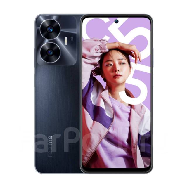 Смартфон Realme C55 (6+128GB) в "SP-sklad", 6.72", моноблок, черный, 3G ...