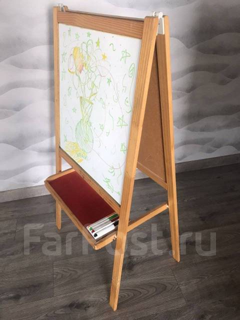 Мольберт Ikea (Икеа) c родными фломастерами Ikea, б/у, в наличии. Цена ...
