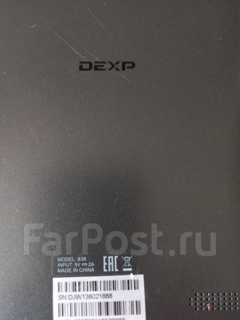 Планшет dexp B38, б/у, в наличии. Цена: 1 000₽ во Владивостоке