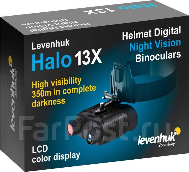 Бинокль цифровой ночного видения Levenhuk Halo 13X Helmet, крепление ...