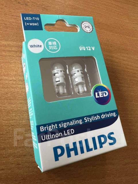 Светодиодные лампы Philips T10 (W5W ) White 6000k купить во ...