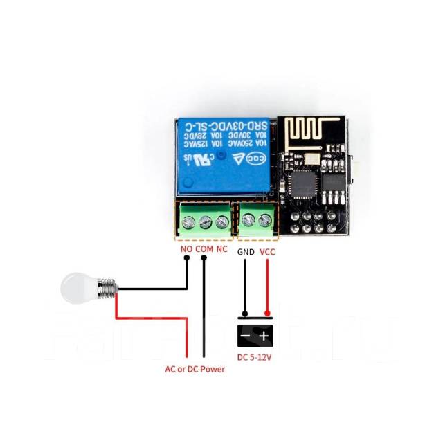 Подключение вай фай реле Набор WiFi модуль реле ESP8266 ESP-01 1-канальный модуль, новый, в наличии. Цена