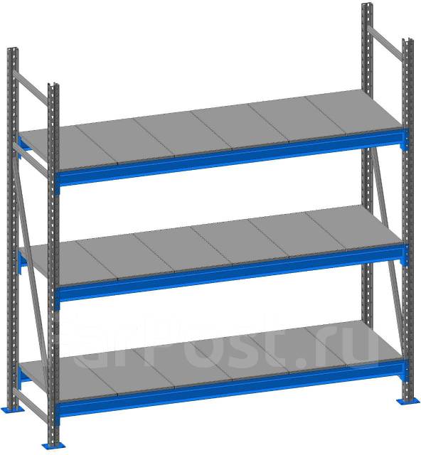 Среднегрузовые полочные стеллажи для склада
