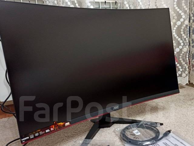 Новый Изогнутый монитор AOC 32 дюйма 2к 165Гц, ЖК (LCD, LED, QLED), 32 ...