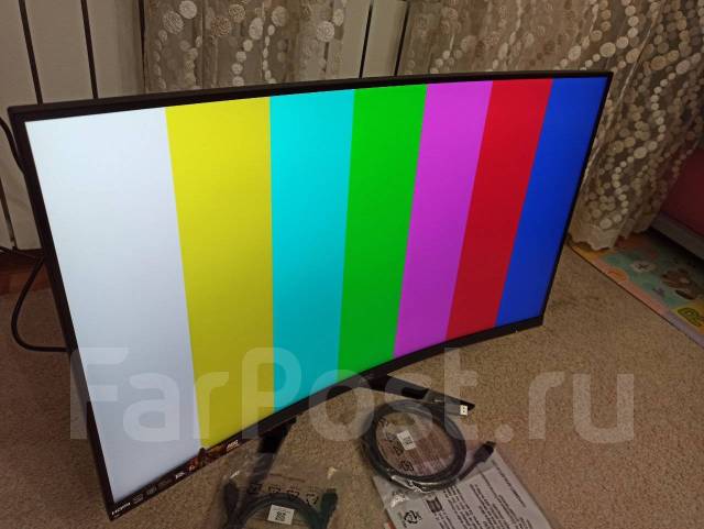 Новый Изогнутый монитор AOC 32 дюйма 2к 165Гц, ЖК (LCD, LED, QLED), 32 ...