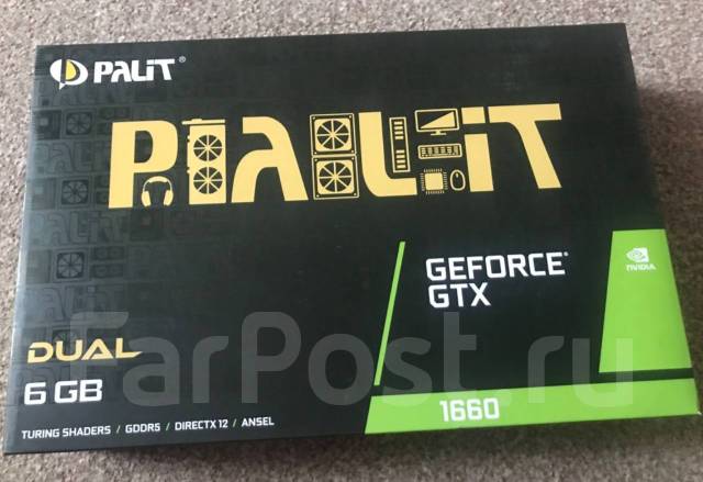 Palit GeForce GTX 1660 Dual 6Gb, б/у, в наличии. Цена: 14 000₽ во ...