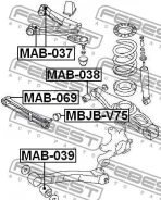 ������ Mitsubishi Pajero III IV 00- ������� ����������� ������ �/�� GM5597 GM5597 ����