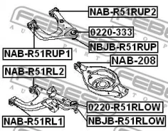 ������ Nissan Pathfinder R51 05-, Infiniti QX56 (JA60) 03�- ������� ����������� ���������� ������ ���������� (� ��������) �/�� RU660 RU660 ����