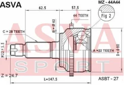 ���� Mazda 6 1.8-2.3 02-07 ����� (32x62x28) (32x62x28) MZ44A44 MZ44A44 ����