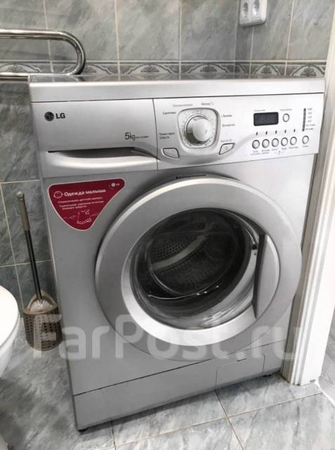 Стиральная машина Автомат LG 5 кг, б/у, в наличии. Цена: 8 300₽ во ...