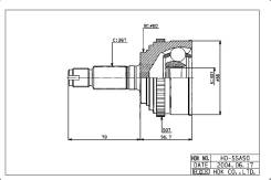 ���� �������� /�������� ������ /����� HDK ��� Honda Stream Civic Ferio 2000- ES2 4WD D15B ES3 D17A; HO-055A50; (HO-E055A GJ05290A ) 44010SOA950 031005...