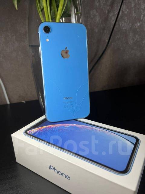 iPhone XR, 64 гб, 6.10", синий, б/у, в наличии. Цена: 18 000₽ во ...